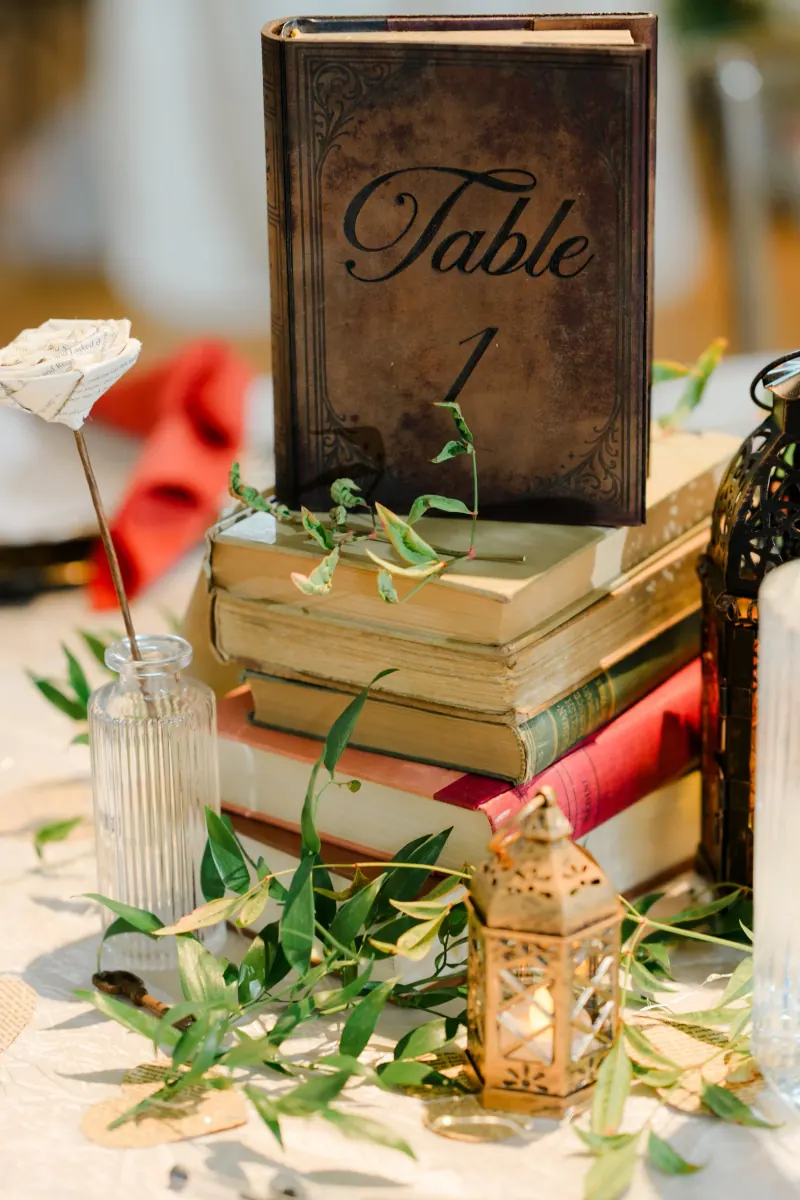 Miniature Book Table Numbers