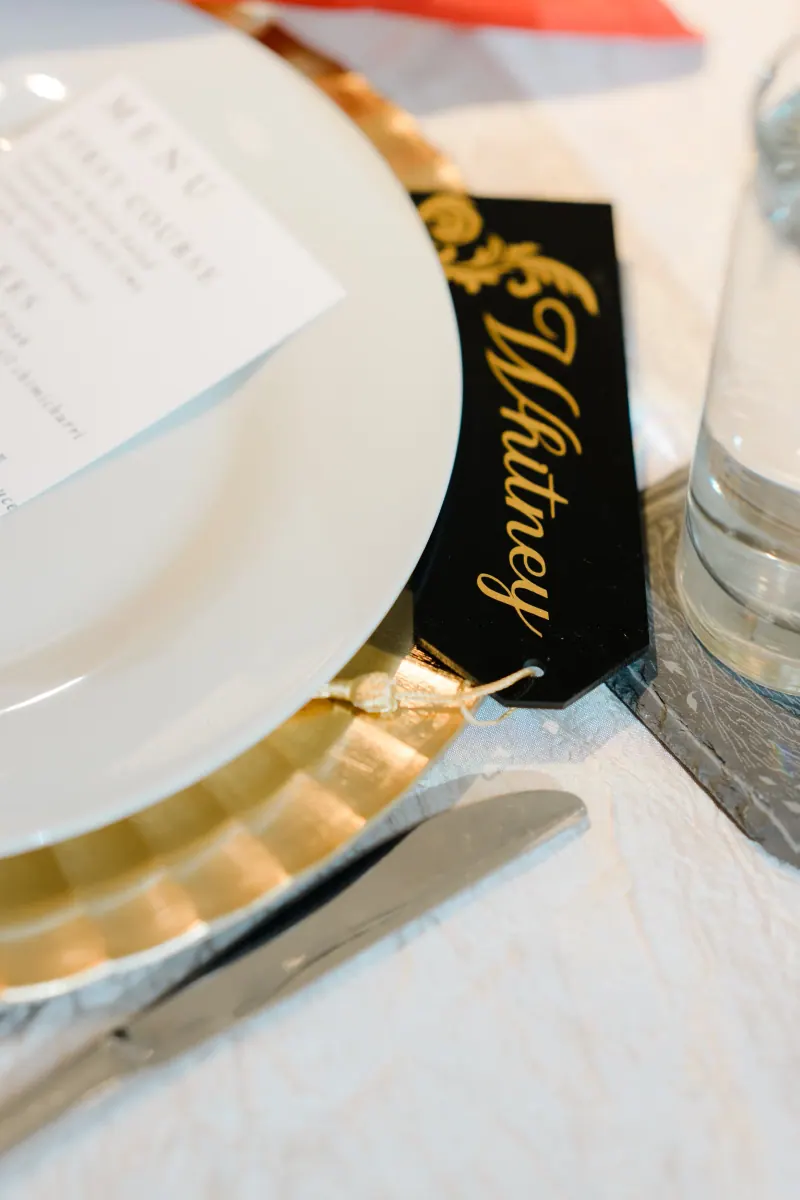 Black Acrylic Place Cards